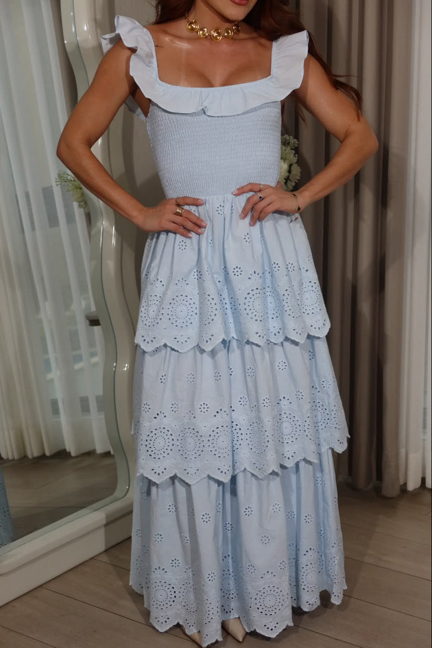 Kasandra Maxi Dres Azul